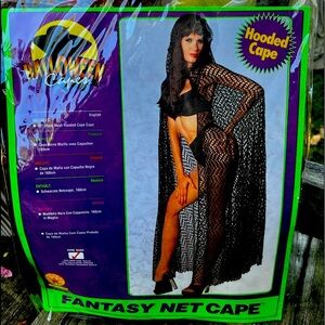 Black Fantasy Net Cape Unisex Women’s Men’s Size OS NWT